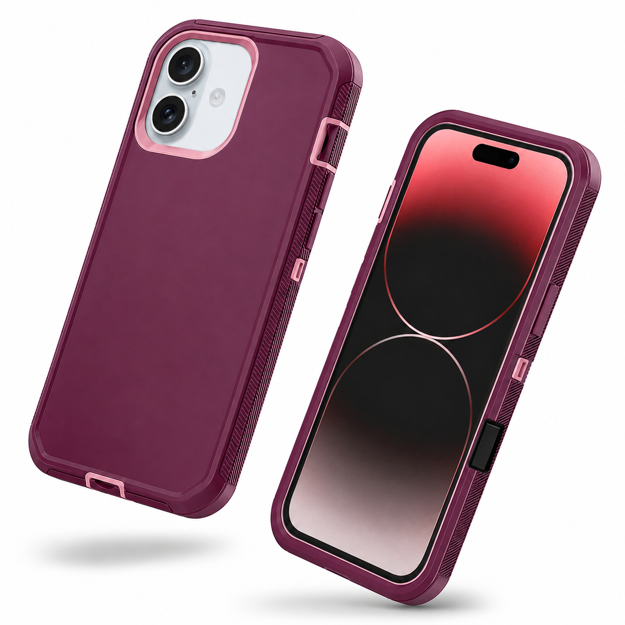 Impact-resistant pink mobile cover for Apple iPhone 17