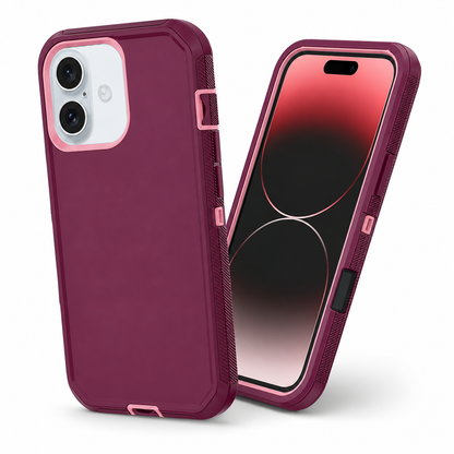 Shockproof pink iPhone 17 cover with reinforced corner protection