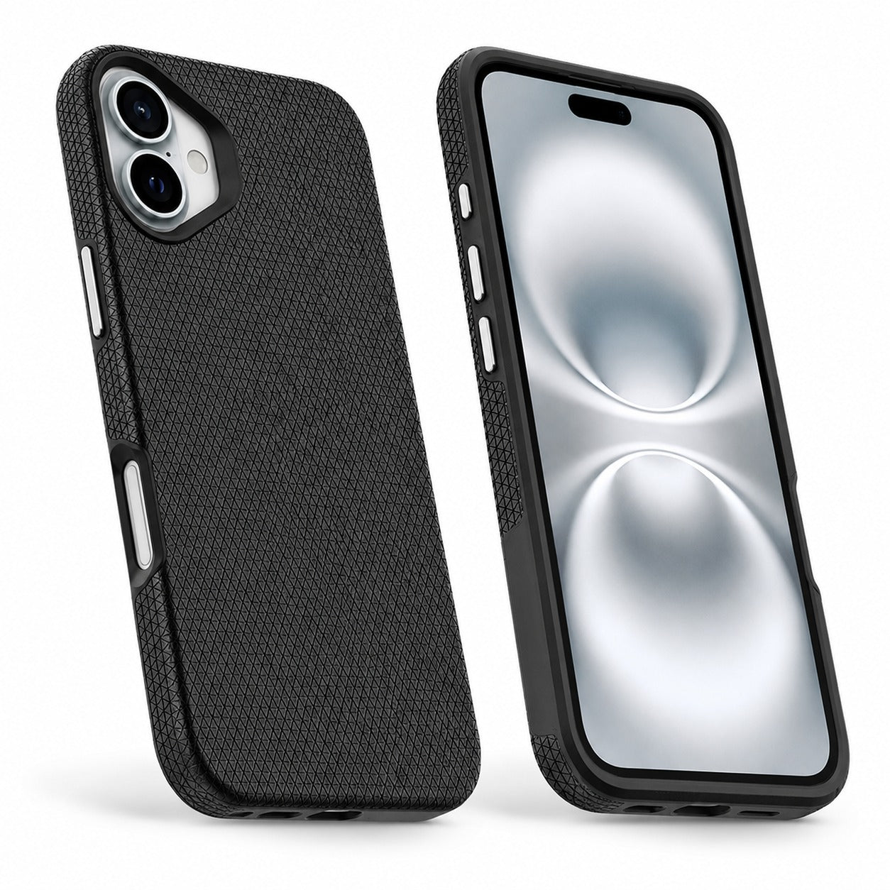 Premium Black Phone Case, Military Grade Protective Cover, Anti Scratch iPhone 16 Case