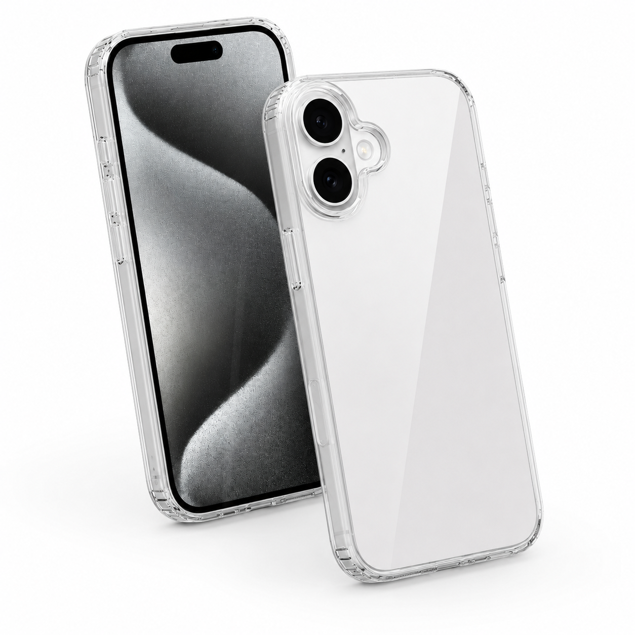 Shockproof clear iPhone 17 case with raised camera protection