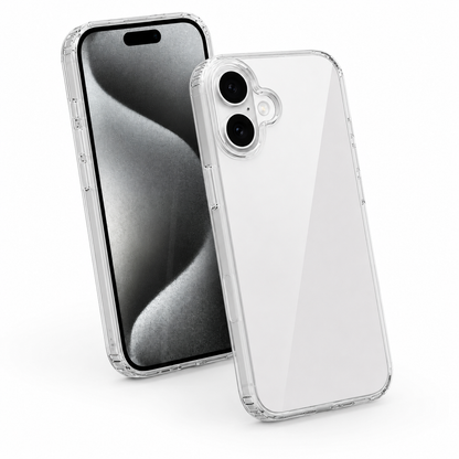 Shockproof clear iPhone 17 case with raised camera protection