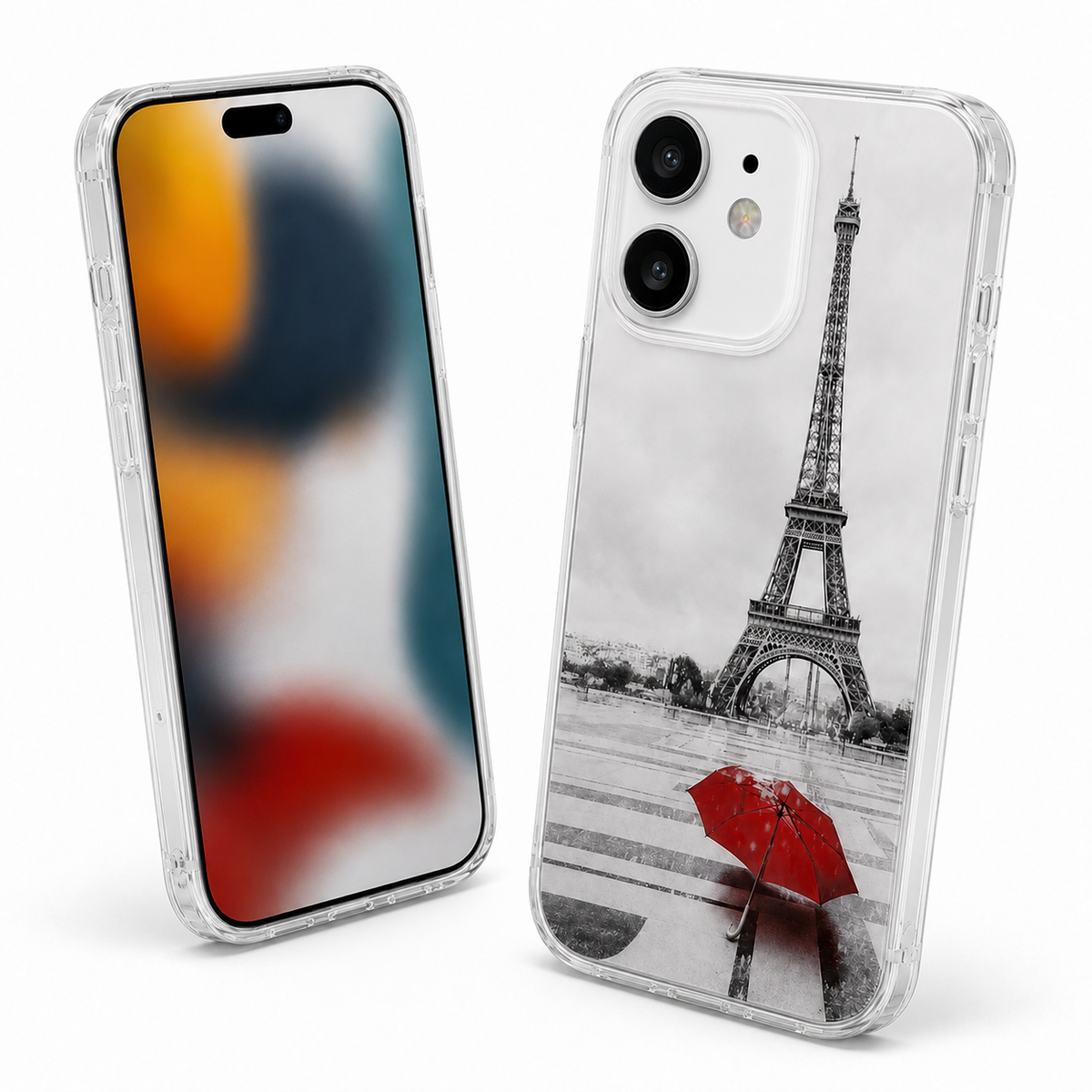 Paris Umbrella mobile cover with raised camera protection for iPhone 12