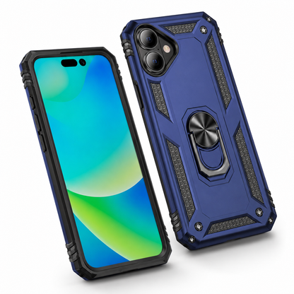 Shockproof navy iPhone 17 case with reinforced protective corners