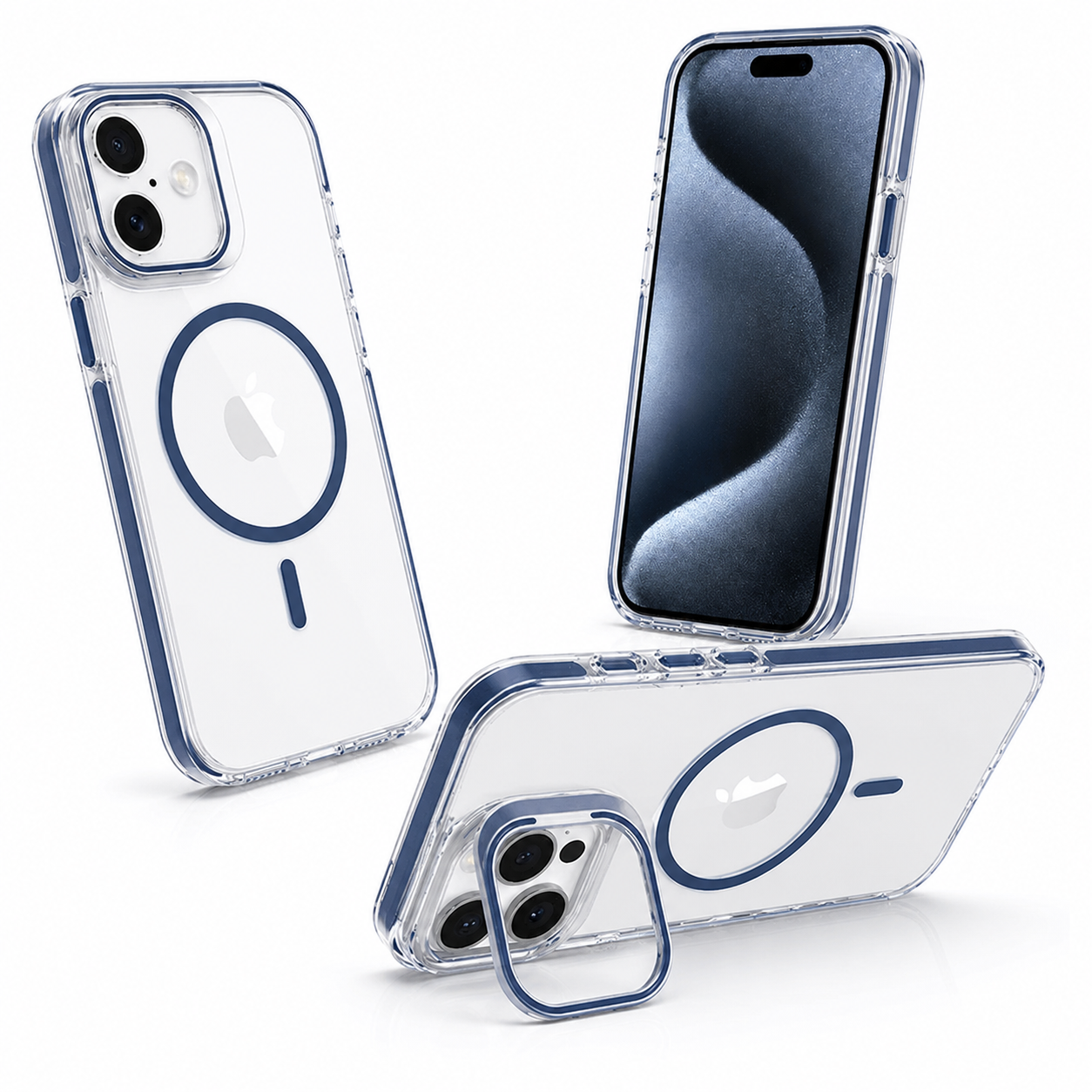 Transparent Protective Phone Case for Apple iPhone 16 Military Grade Drop Protection Case