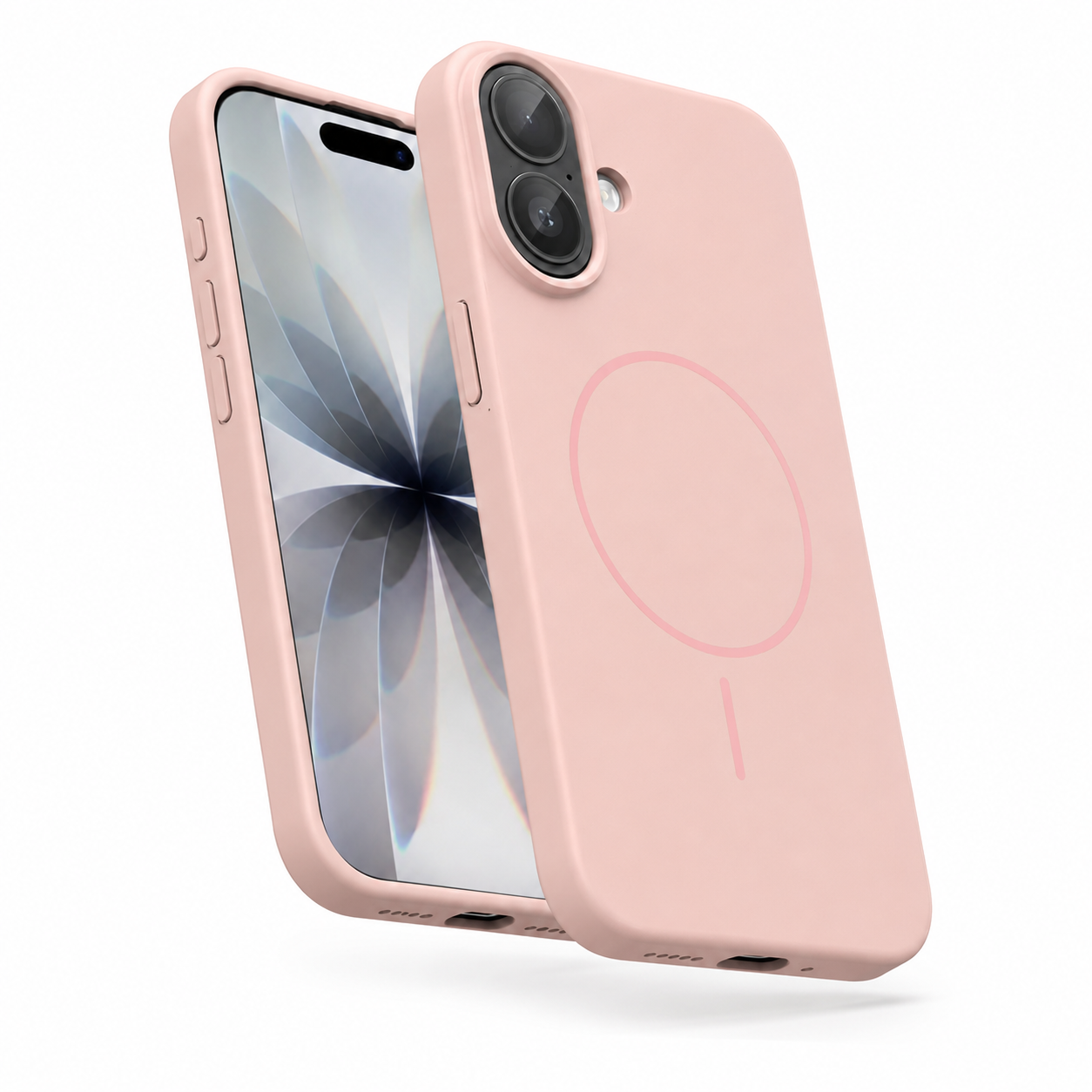 Slim Rose Gold Protective Phone Cover for Apple iPhone 16 with MagSafe compatibility