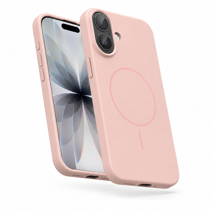 Slim Rose Gold Protective Phone Cover for Apple iPhone 16 with MagSafe compatibility