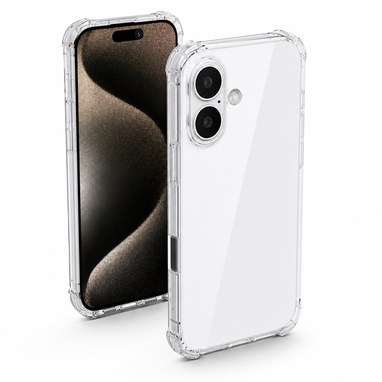 Clear iPhone 17 case with soft edges and camera protection