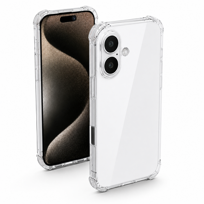 Clear iPhone 17 case with soft edges and camera protection