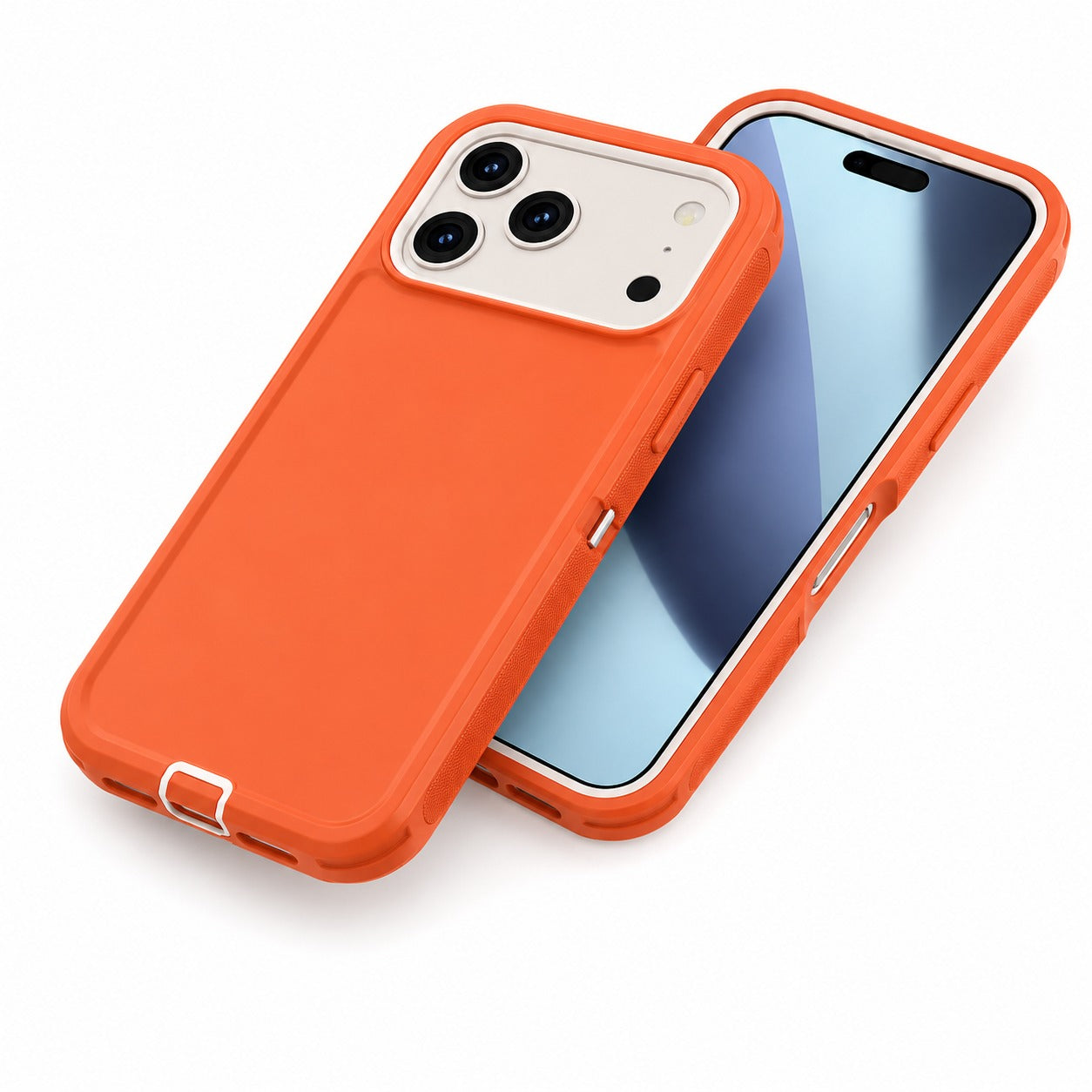 Premium Orange Phone Cover for Apple iPhone 17 Pro, Impact Resistant Case, Wireless Charging Compatible Cover