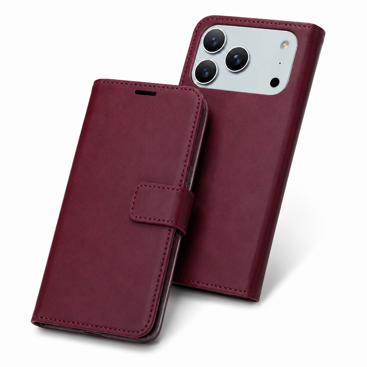Wine Wallet Phone Case for Apple iPhone 17 Pro Max Card Holder and Photo ID Cover
