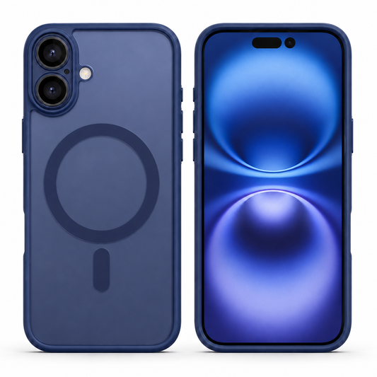 Midnight Blue MagSafe Case for Apple iPhone 17 with Frosted Matte Back