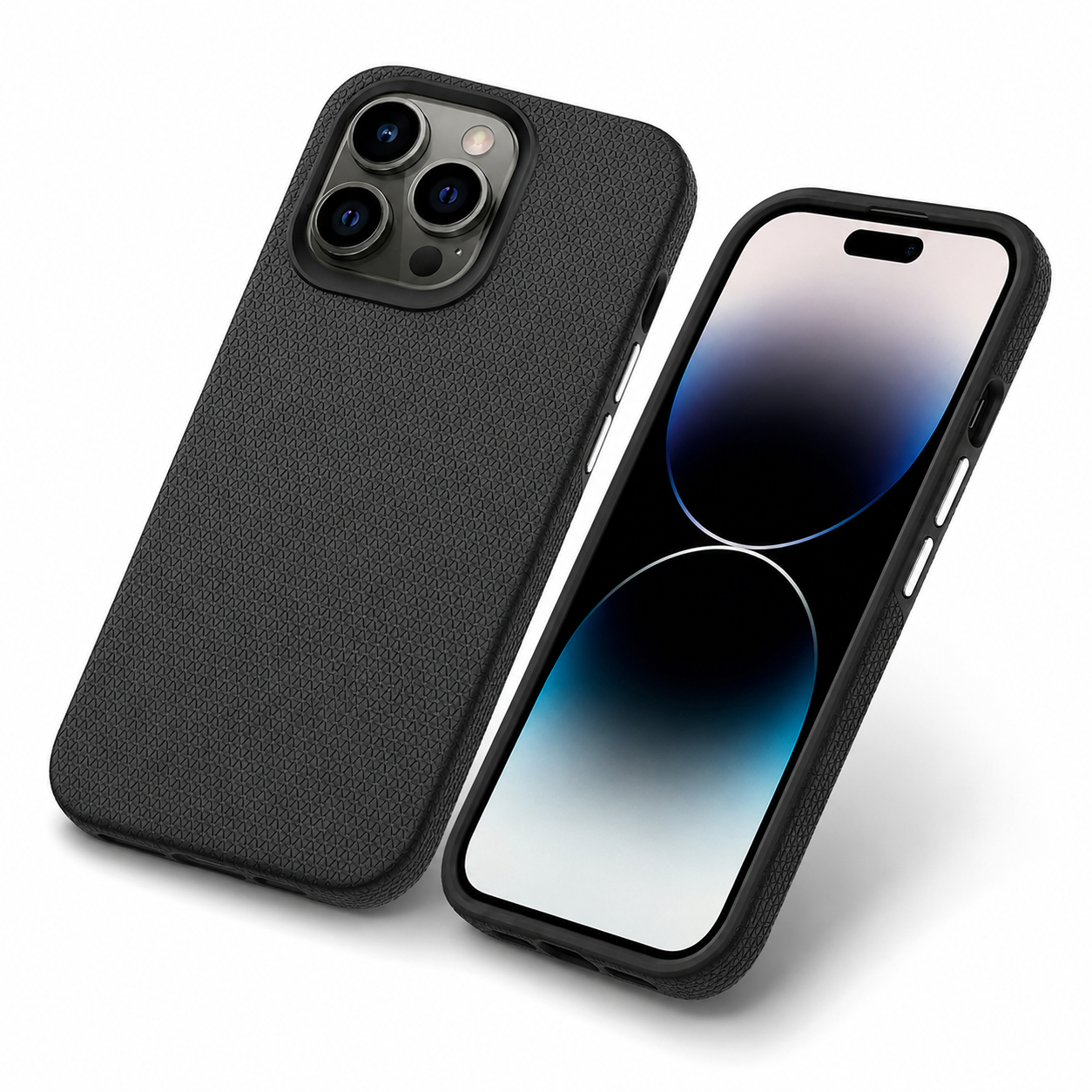 Slim black anti-slip iPhone 12 and 12 Pro protective case