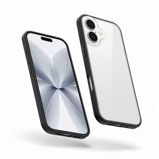 Black clear transparent armor protective case for Apple iPhone 17