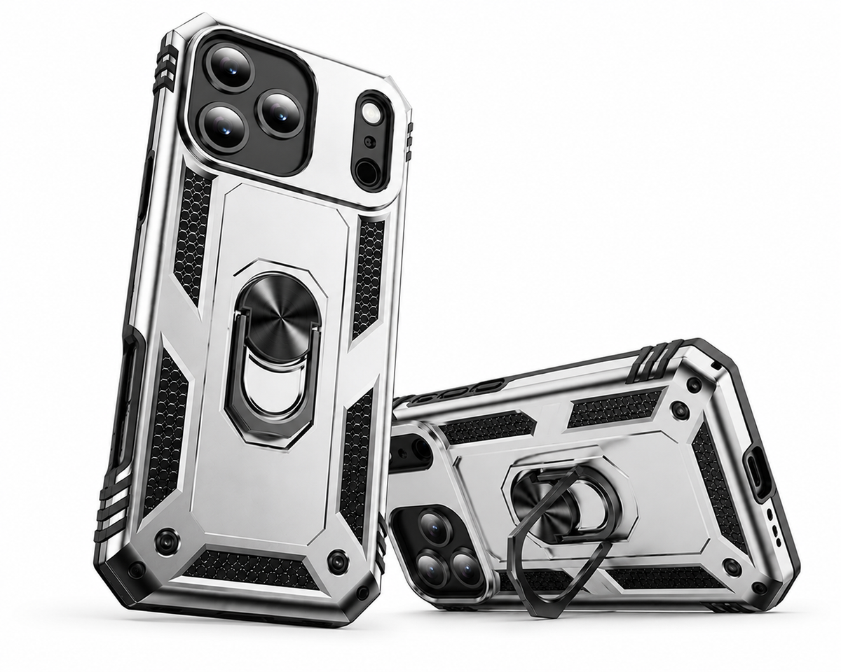 Slim Protective Smartphone Case for Apple iPhone 18 Pro Max in Grey with Drop Protection and Hybrid Construction