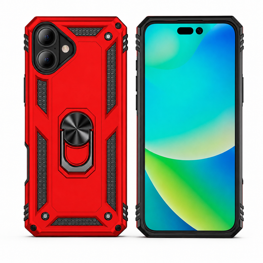 Red anti-drop hybrid protective case for Apple iPhone 17