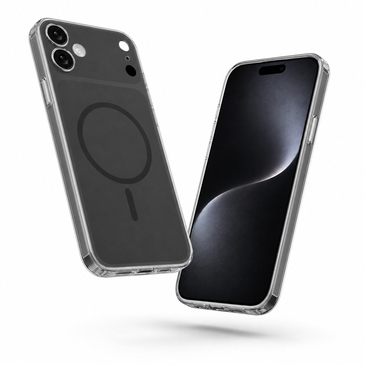 MagSafe Illusion Case Apple iPhone 17 Black, Clear Protective Mobile Cover, Durable Shockproof Smartphone Case, Magnetic Phone Case