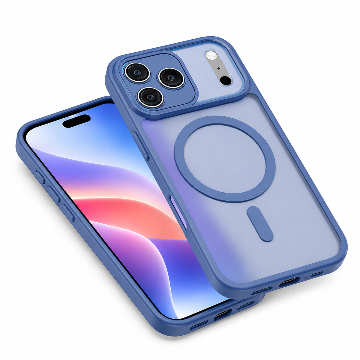 Slim Midnight Blue iPhone 18 Pro Max Case, Military Grade Phone Case, Impact Resistant Mobile Cover.