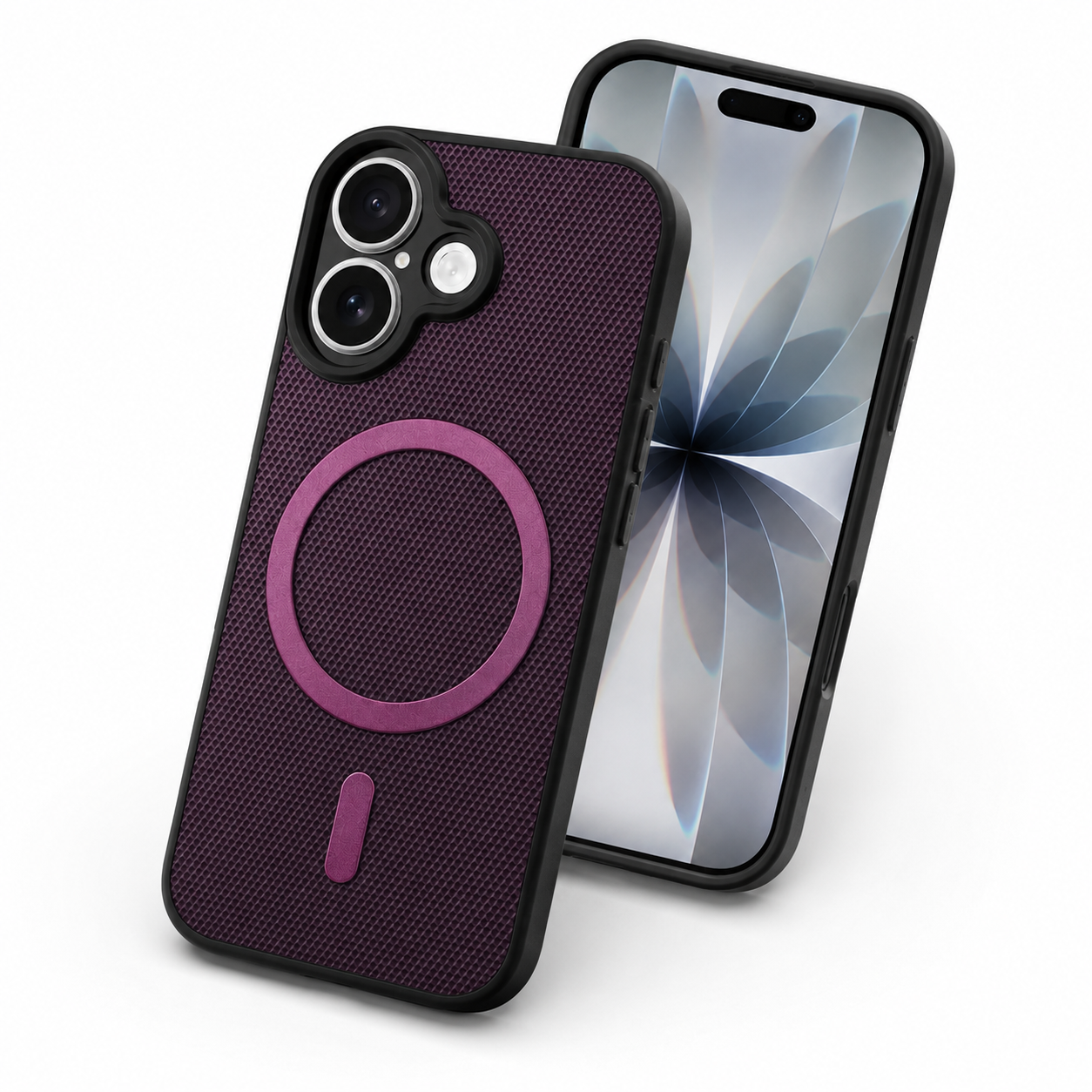 Apple iPhone 17 Purple Grip Weave Case, Military Grade Phone Cover, MagSafe Compatible Case