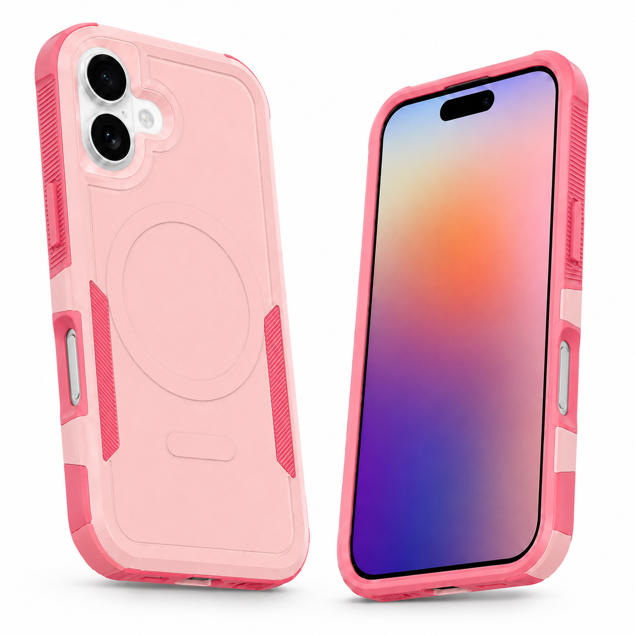 Apple iPhone 17 Pink Phone Cover, MagSafe Compatible Case, Rugged Smartphone Case