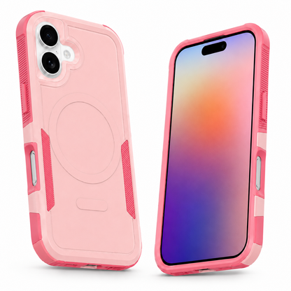Apple iPhone 17 Pink Phone Cover, MagSafe Compatible Case, Rugged Smartphone Case