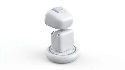 smart tech store Canada. premium tech accessories Canada. AIBI Pocket AI Companion Pet Robot. Gallery image 8. Lines name one specific SKU—never substitute a generic lookalike from the category. After review passes, each render should still read as a fresh studio viewpoint of that same physical unit.