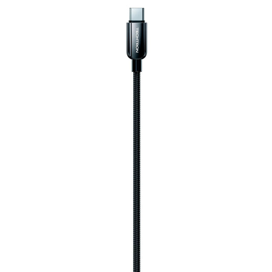 Techtron USB-C to USB-C 60W Fast Charging Cable featuring a durable black braided fabric design, clear connector with TECHTRON branding, built-in LED power display, USB-C charging cable support, fast charge performance, 1m Type-C cable length, strong everyday USB cable construction, and reliable charging for compatible iPhone USB-C models, Samsung Galaxy, Google Pixel, Android phones, iPad, tablets, laptops, wall chargers.

Find USB-C 60W wire at techtron.ca, amazon, walmart, bestbuy, costco, and shein.