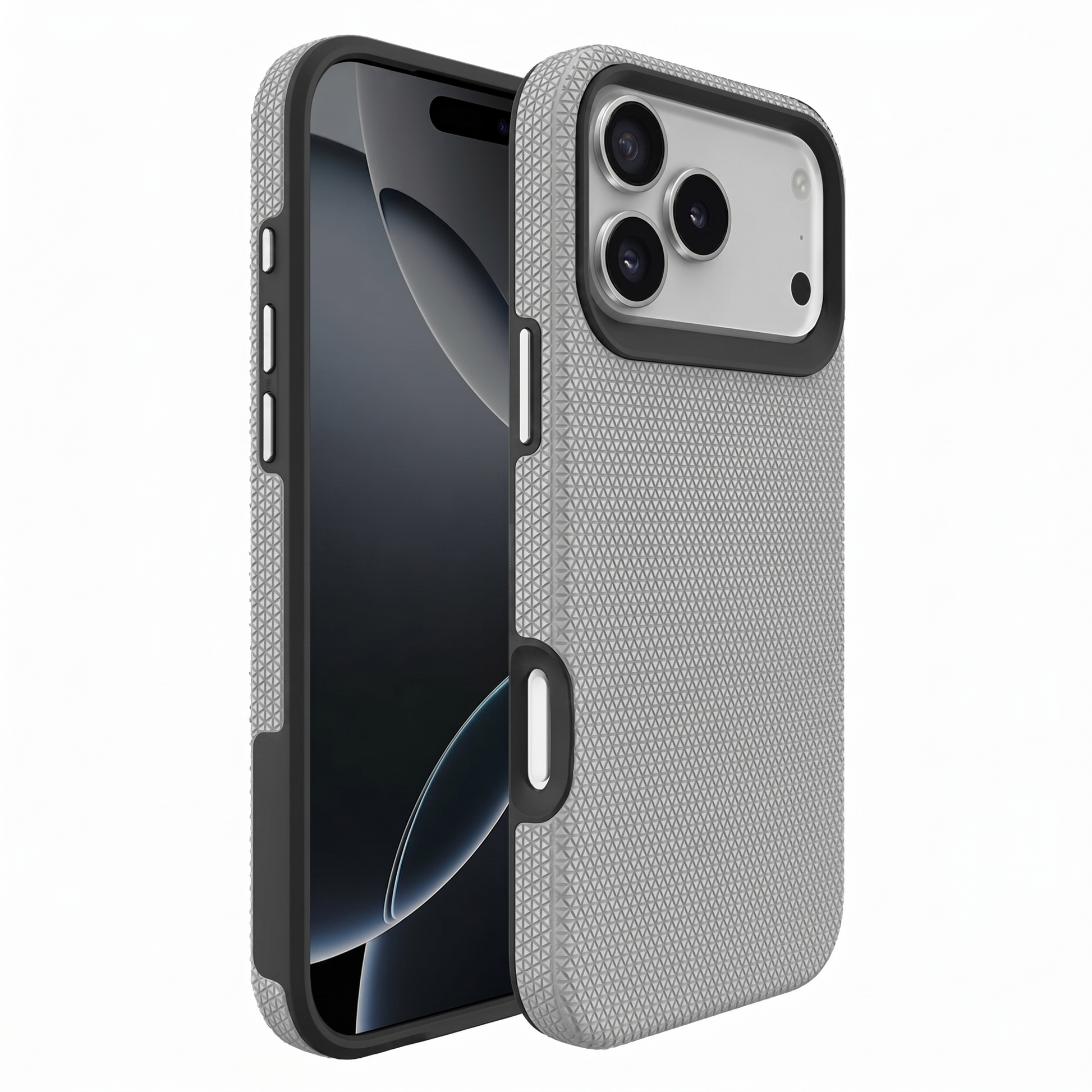 Shockproof iPhone 17 Pro Case Grey MagSafe Compatible Durable Smartphone Cover