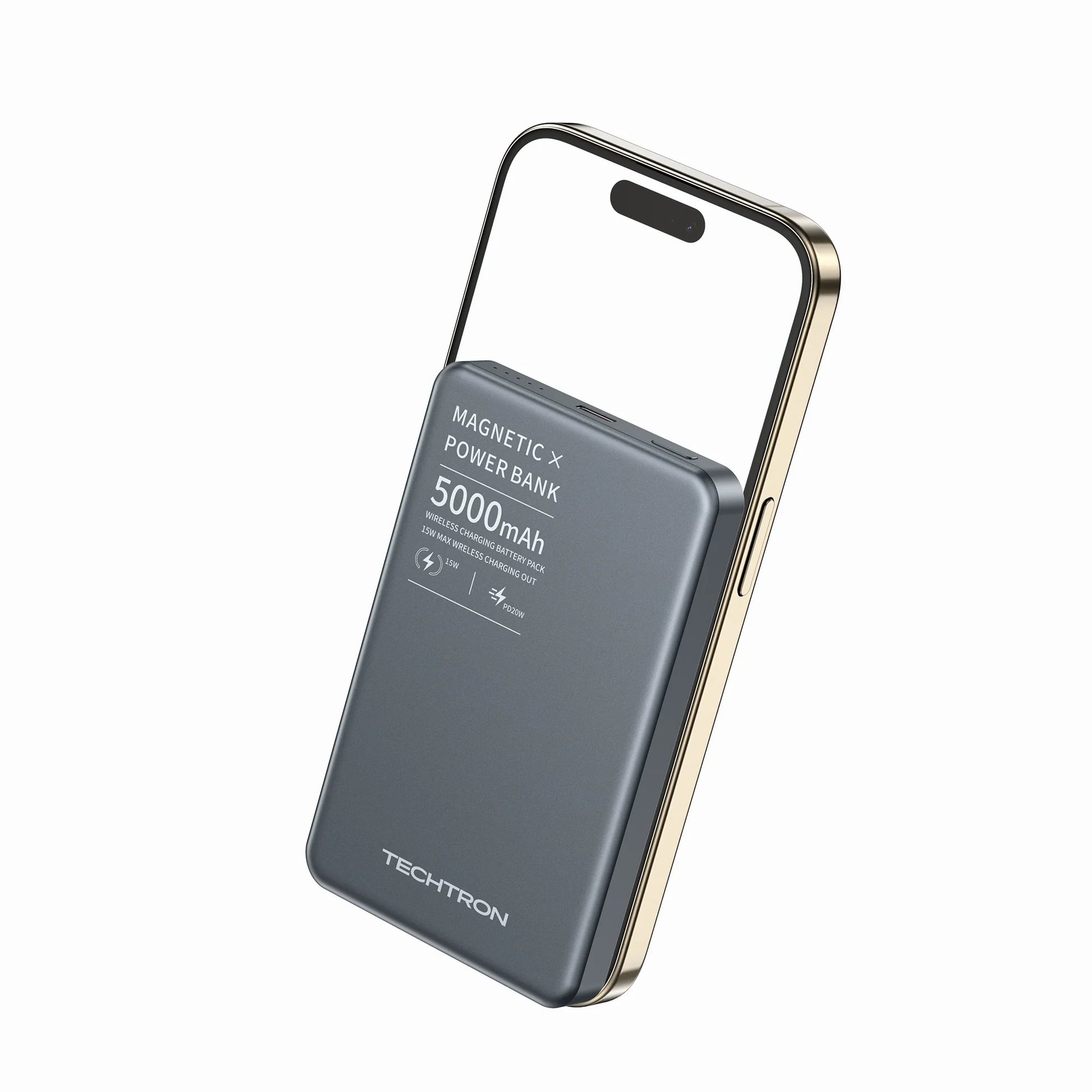 Techtron P112K MagSafe Power Bank featuring a super-thin 5000mAh design for portable charging, strong magnetic phone attachment, 15W wireless charger support, 20W PD wired fast charging, Type-C port output, magnetic silicone case design, and everyday backup battery use for iPhone, Samsung Galaxy, Android, Google Pixel, and small tech accessories.

Find Techtron P112K 5000mAh power bank at techtron.ca, amazon, walmart, bestbuy, costco, and shein.