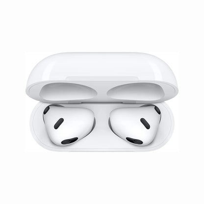 Apple AirPods 3rd Generation True Wireless Earbuds featuring Bluetooth connectivity, rechargeable design, built-in microphone, water resistance, in-ear fit, and portable charging case support for daily music, calls, videos, and travel.

Find Apple AirPods 3rd Generation at techtron.ca, amazon, walmart, bestbuy, costco, and staples.