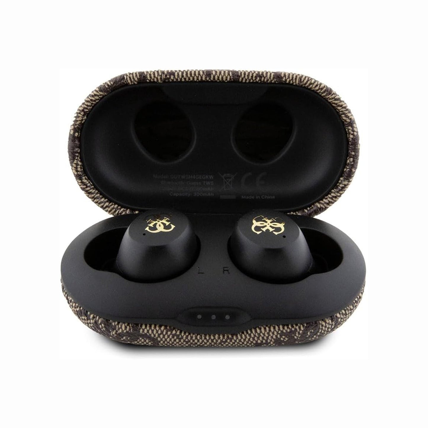 GUESS TWS ENC 4G Bluetooth Earbuds designed for wireless music, calls, videos, voice assistant use, ENC noise cancellation, touch control operation, and portable daily audio with a compact charging case.

Find GUESS TWS ENC 4G Wireless Earbuds at techtron.ca, amazon, walmart, bestbuy, costco, and staples.
