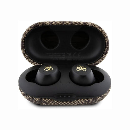 GUESS TWS ENC 4G Bluetooth Earbuds designed for wireless music, calls, videos, voice assistant use, ENC noise cancellation, touch control operation, and portable daily audio with a compact charging case.

Find GUESS TWS ENC 4G Wireless Earbuds at techtron.ca, amazon, walmart, bestbuy, costco, and staples.