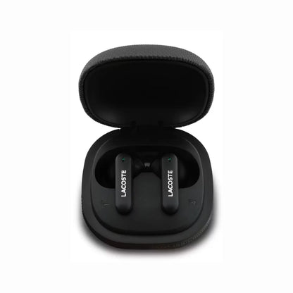 Lacoste Bluetooth Earbuds featuring true wireless listening, Petit Piqué leather-style case, 6H playtime, 30mAh earbud batteries, 250mAh charging case, USB-C charging, and premium everyday audio for commuting, workouts, calls, music, and travel.

Find Lacoste Leather TWS Earbuds at techtron.ca, amazon, walmart, bestbuy, costco, and staples.