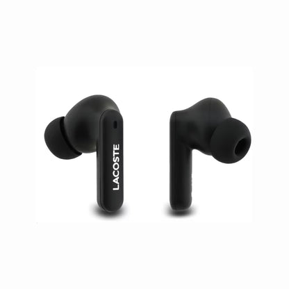 Lacoste TWS Earbuds designed for Bluetooth wireless audio with clear balanced sound, ergonomic in-ear fit, USB-C charging, 10m wireless range, 250mAh charging case, and stylish daily use for music, calls, videos, work, school, and travel.

Find Lacoste Leather TWS Earbuds at techtron.ca, amazon, walmart, bestbuy, costco, and staples.
