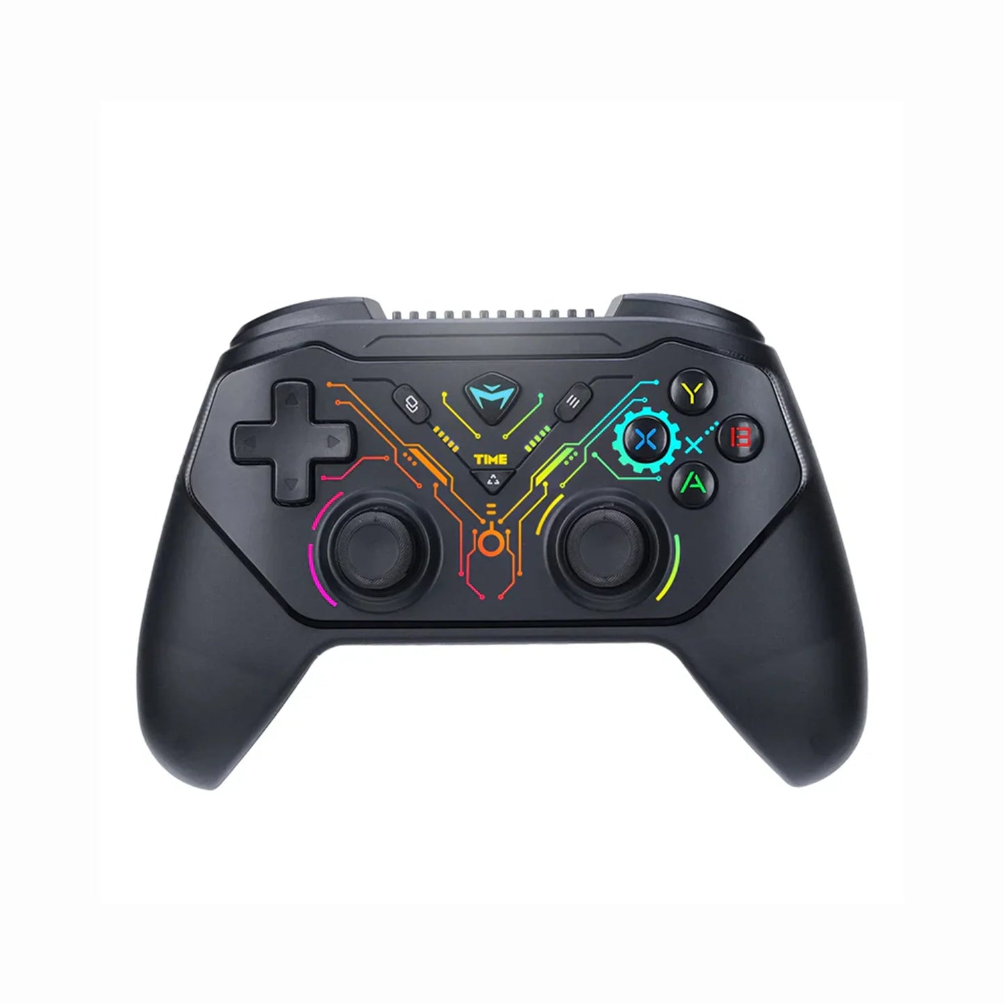 Machenike G3S PC Switch Android Gamepad designed for wired and 2.4GHz wireless gaming, pressure-sensitive linear triggers, 8-way mechanical D-pad, plug-and-play setup, and comfortable gameplay.
