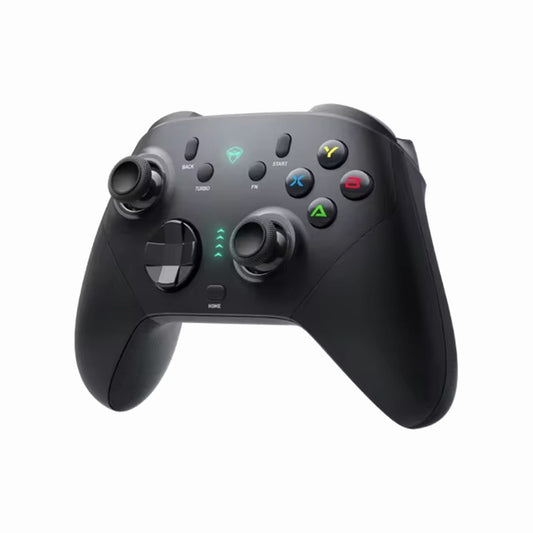 Machenike G6 Pro Tri-Mode Controller featuring Hall Effect joysticks, Hall linear triggers, NearLink support, USB-C wired mode, 2.4GHz wireless, Bluetooth 5.2, macro back keys, and four vibration motors for PC, Switch, mobile, and TV gaming.