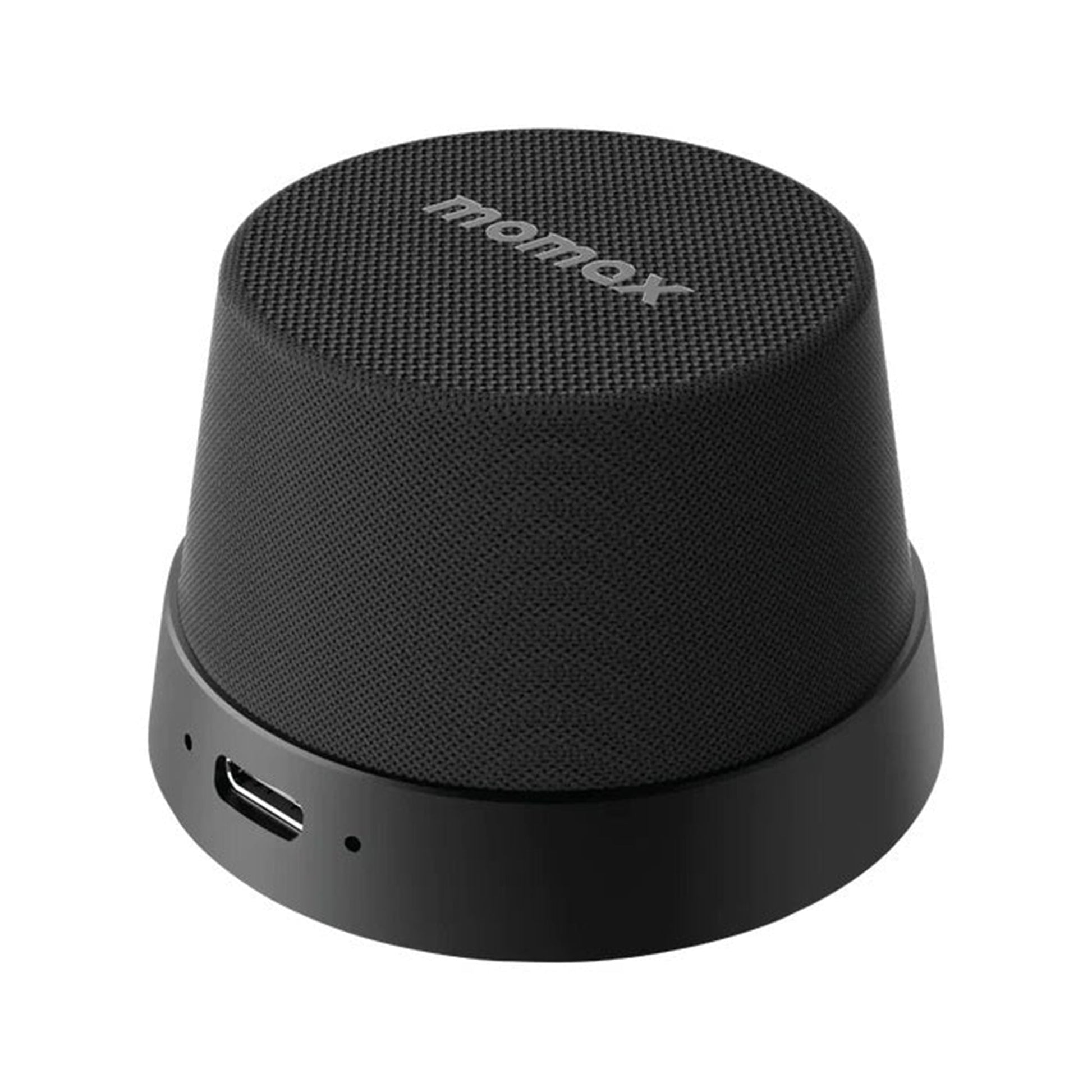 Momax 1-Vibe Go Magnetic Bluetooth Speaker featuring portable wireless audio, magnetic attachment, TWS stereo support, IPX6 waterproof protection, phone stand design, USB-C charging, and up to 12 hours playtime.

Find Momax 1-Vibe Go Magnetic Speaker at techtron.ca, amazon, walmart, bestbuy, costco, and staples.