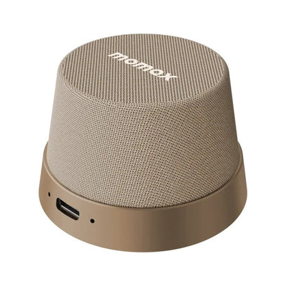 Momax 1-Vibe Go Portable Speaker featuring IPX6 waterproof protection, magnetic attachment, Bluetooth wireless audio, TWS stereo pairing, USB-C charging, and lightweight 86g design for outdoor use, travel, work, and everyday listening.

Find Momax 1-Vibe Go Magnetic Speaker at techtron.ca, amazon, walmart, bestbuy, costco, and staples.