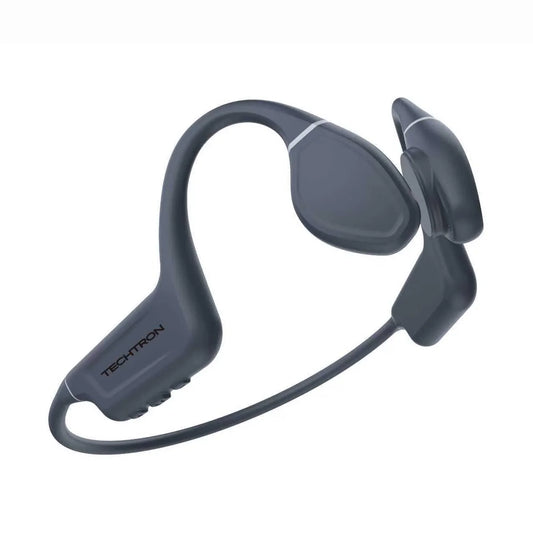 Techtron AXON Bone Conduction Headphones featuring a sleek open-ear wireless headphone design, Bluetooth 6.0 connection, IPX8 waterproof protection, 32GB built-in storage, adjustable bone conduction transducers, control buttons, microphone support, multipoint connectivity, and everyday audio use for workouts, running, cycling, calls, music, travel, commuting, and outdoor listening.

Find Techtron AXON Bone Conduction Headphones at techtron.ca, amazon, walmart, bestbuy, costco, and staples.