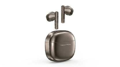 Techtron EP102 Bluetooth Earbuds shown with wireless earphones above a compact zinc alloy charging case, made for Bluetooth audio, calls, music, videos, laptops, computer use, phone audio, tablet listening, daily wireless sound, travel, commuting, school, work, and portable tech accessories, with semi in-ear comfort, 13mm drivers, Type-C charging, and a premium case design.

Find Techtron EP102 Zinc Alloy Shell Wireless Earphones at techtron.ca, amazon, walmart, bestbuy, costco, and staples.