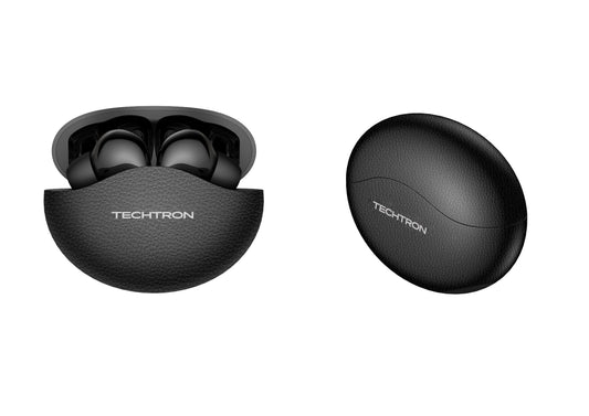Techtron EP12 Noise Cancelling Wireless Earbuds shown with a compact oval charging case and wireless earbuds inside, featuring Bluetooth 5.3 audio, DNS noise cancellation for clearer calls, dual dynamic drivers, long battery life, Type-C charging, quick charging support, and portable wireless earphones use for music, calls, videos, laptops, computer use, workouts, commuting, travel, and everyday tech accessories.

Find Techtron EP12 Wireless Earbuds at techtron.ca, amazon, walmart, bestbuy, costco, and stap