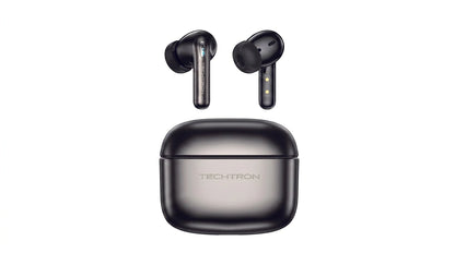 Techtron EP13 Bluetooth Wireless Earbuds designed for everyday wireless audio with ANC noise cancelling support, ENC clear calls, left and right stereo sound, 10mm driver performance, compact zinc alloy charging case, pebble-like case texture, Type-C charging, and reliable wireless earphones use for iPhone, Samsung, Android, phones, tablets, laptops, computer audio, music, calls, videos, travel, commuting, and portable tech accessories.

Find Techtron EP13 ANC / ENC Wireless Earphones at techtron.ca, amazon