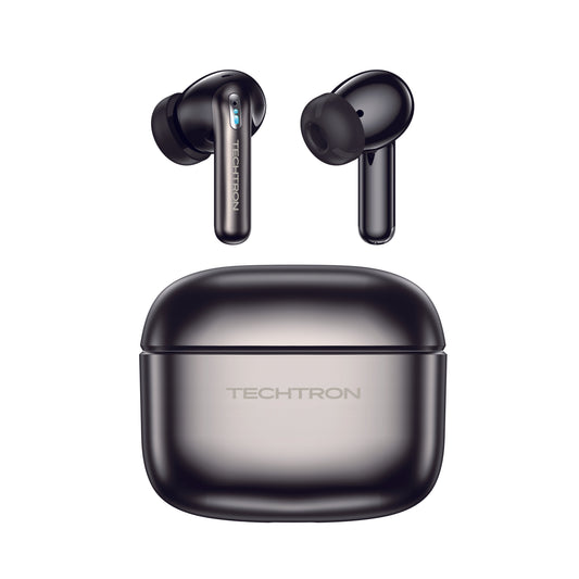 Techtron EP13 Noise Cancelling Wireless Earbuds shown above a compact charging case with TECHTRON logo, featuring Bluetooth 5.4 wireless audio, ANC noise reduction, ENC clear call support, 10mm drivers, stereo sound, Type-C charging, zinc alloy charging case design, and everyday wireless earphones use for music, calls, laptops, computer use, phones, tablets, commuting, travel, and portable tech accessories.

Find Techtron EP13 ANC / ENC Wireless Earphones at techtron.ca, amazon, walmart, bestbuy, costco, an