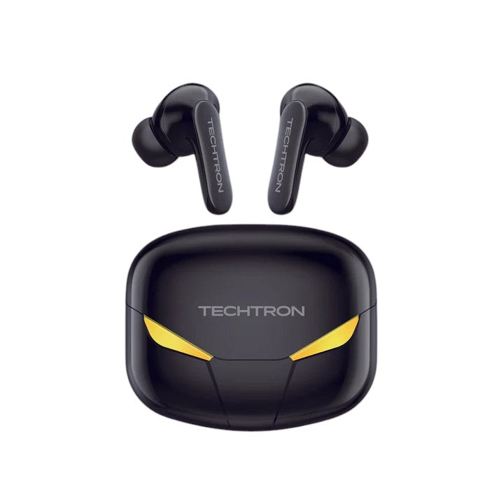 Techtron EP35 Wireless Earbuds featuring a gaming-style charging case design, Bluetooth wireless earphones support, strong bass performance, 10mm driver units, low-latency gaming mode, clear call microphone, and long battery life for music, podcasts, games, videos, phone calls, online meetings, travel, commuting, laptops, desktop computer audio, gaming PC setups, iPhone, Samsung, Android, and daily listening.

Find Techtron EP35 Wireless Earbuds at techtron.ca, amazon, walmart, bestbuy, costco, and staples.