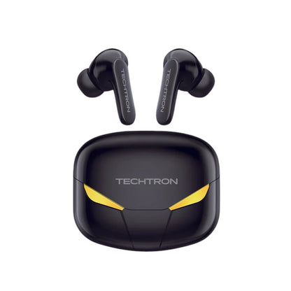 Techtron EP35 Wireless Earbuds featuring a gaming-style charging case design, Bluetooth wireless earphones support, strong bass performance, 10mm driver units, low-latency gaming mode, clear call microphone, and long battery life for music, podcasts, games, videos, phone calls, online meetings, travel, commuting, laptops, desktop computer audio, gaming PC setups, iPhone, Samsung, Android, and daily listening.

Find Techtron EP35 Wireless Earbuds at techtron.ca, amazon, walmart, bestbuy, costco, and staples.