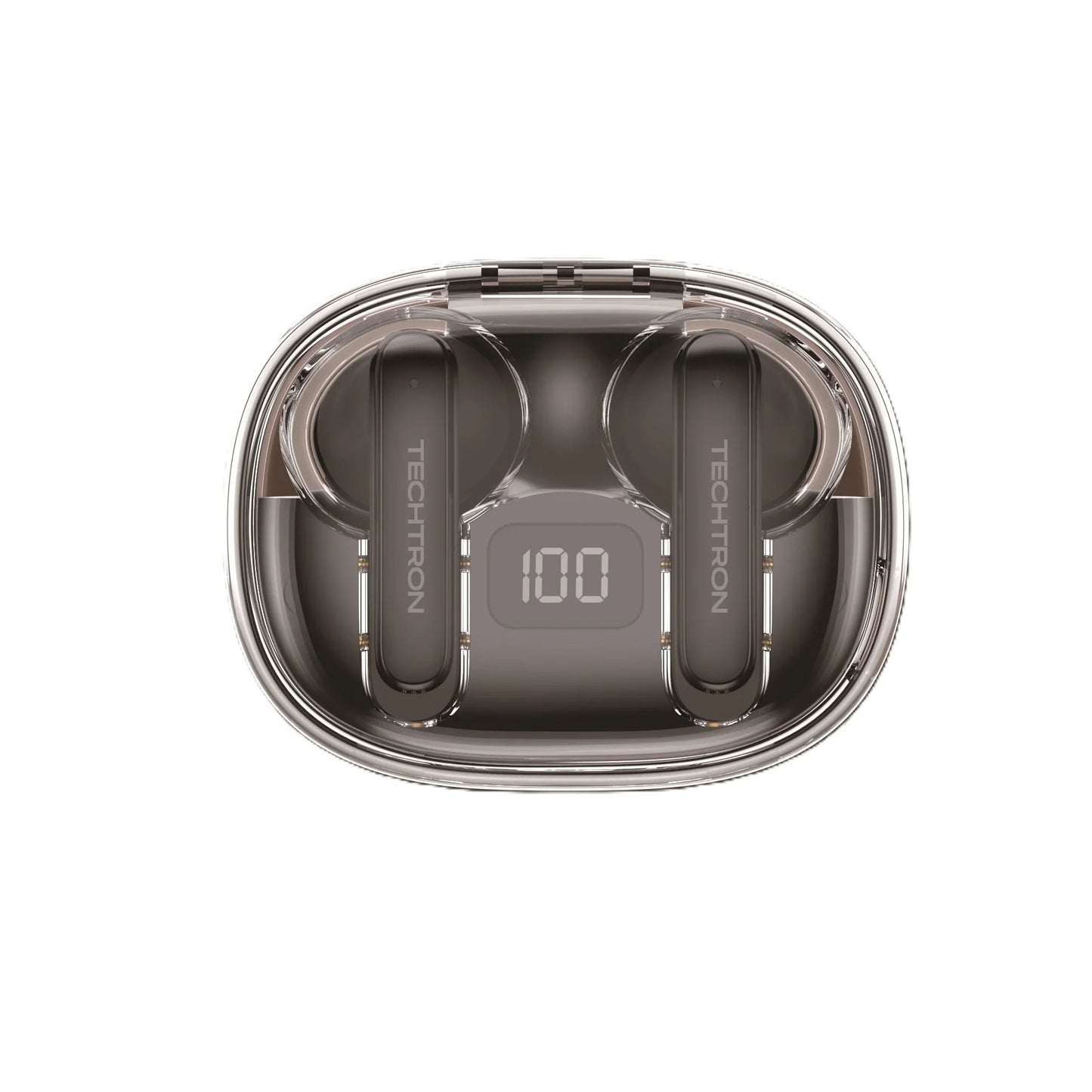 Techtron EP86 ENC Wireless Earbuds shown inside a transparent charging case, featuring Bluetooth 5.4 wireless audio, ENC noise cancellation, 4 microphones for clearer calls, semi in-ear comfort, 13mm drivers, Type-C charging, IPX6 water resistance, headset-style call support, and everyday wireless earphones use for online meetings, laptops, computer audio, phones, tablets, music, videos, travel, commuting, work, school, and portable tech accessories.

Find Techtron EP86 Wireless Earbuds at techtron.ca, amaz