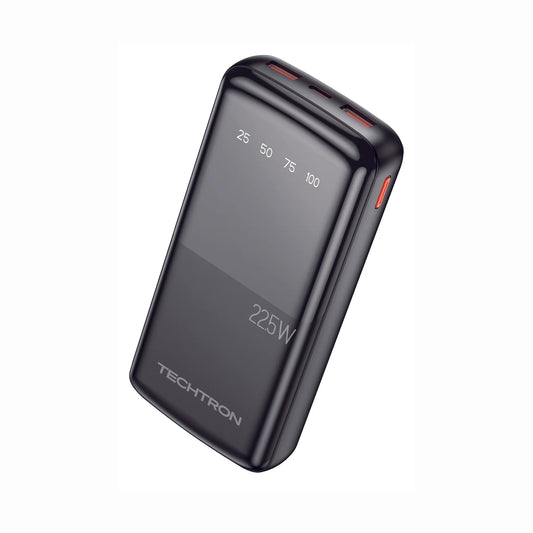 Techtron P13K 20000mAh 22.5W Power Bank featuring a sleek black portable charger design, large digital battery display, PD20W and QC22.5W fast charging support, dual USB output ports, Type-C input and output, backup battery power, and reliable charging for iPhone, Samsung, Android, Samsung Galaxy, Google Pixel, tablets, earbuds, smartwatches, and everyday tech accessories.

Find Techtron P13K 20000mAh power bank at techtron.ca, amazon, walmart, bestbuy, costco, and staples.