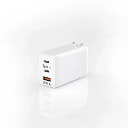 Techtron PQ665U 65W GaN Charger shown as a compact foldable wall plug with 3 charging ports, including two Type-C ports and one USB-A port, designed for fast charger performance, USB-C charger use, power adapter convenience, charging station setups, and everyday charging for phones, tablets, laptops, iPhone, Samsung Galaxy, Android devices, iPad, MacBook Pro, power banks, and tech accessories.

Find Techtron PQ665U 65W USB-C charger at techtron.ca, amazon, walmart, bestbuy, costco, and staples.