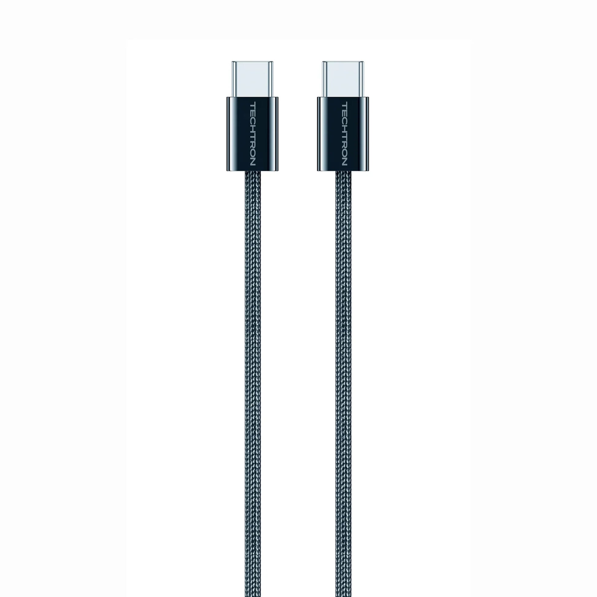 Techtron 2m USB-C to USB-C 60W Fast Charging Cable featuring a durable braided fabric design, bend-resistant 48-spindle wire construction, Type-C to Type-C connection, 2m extra-long cable length, fast charge support, and reliable charging for compatible iPhone 15 models, Type-C iPhone devices, Android phones, Samsung Galaxy, Google Pixel, tablets, laptops, wall chargers, power banks, charging stations, and everyday tech accessories.

Find Techtron 2m USB-C 60W cable at techtron.ca, amazon, walmart, bestbuy