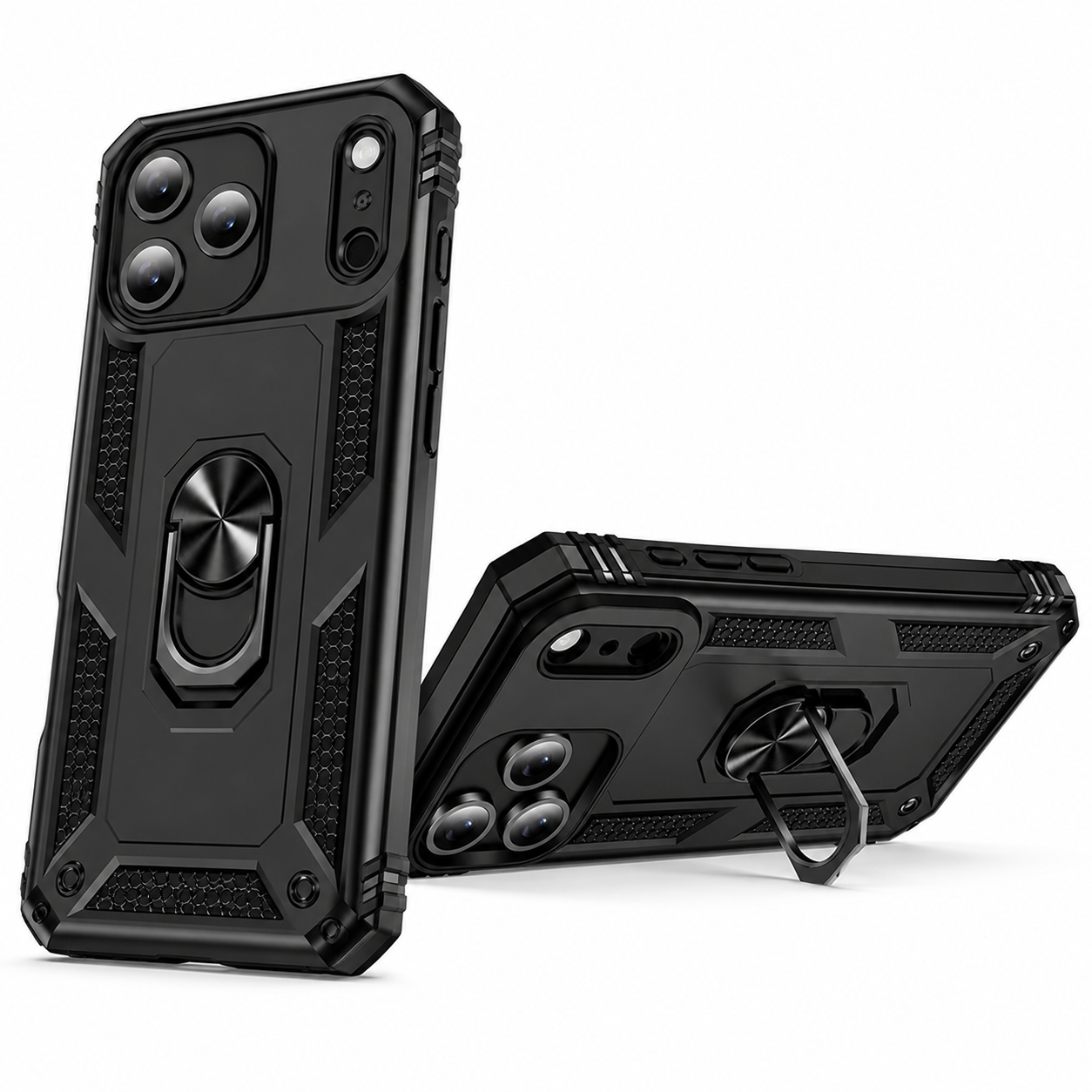 Premium Black iPhone 17 Pro Max Case with Military Grade Protection, Hybrid Phone Cover, and Raised Camera Protection