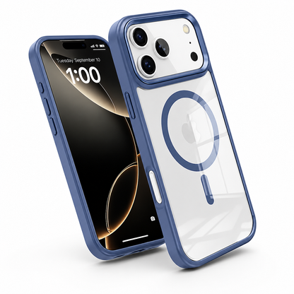 Apple iPhone 17 Pro Max Cover, Midnight Blue Protective Case, Magnetic Phone Case, Drop Protection Phone Cover